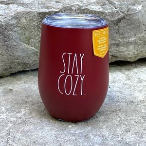 Rae Dunn STAY COZY Insulated Wine Glass